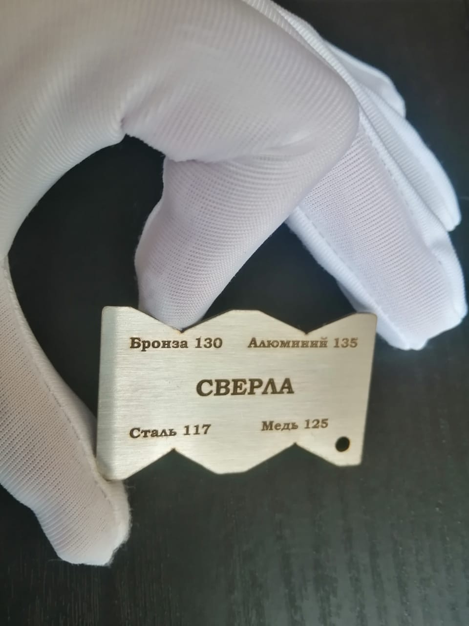 Шаблон для контроля угла заточки сверл брелок